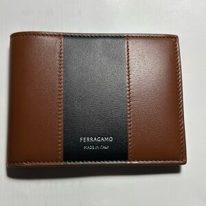 Salvatore Ferragamo Brown and Black Men's Wallet
